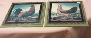 Oil-Two Roosters
