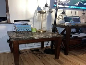 End Tables with Faux Marble Top