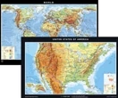 Map-World/USA Physical Dual 