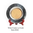 Pewter Wine Coaster w/ Cork