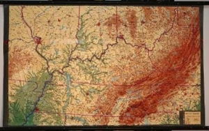 Map-Kentucky/Tennessee Raised Relief