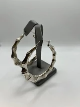 Silver Bamboo Earrings 