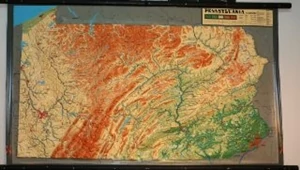Map-Pennsylvania Raised Relief Map
