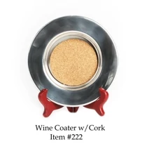 Pewter Wine Coaster w/ Cork