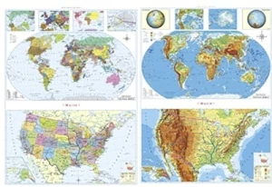Map-World/USA 4 Map Combo