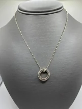 Silver "Mom" Necklace 