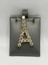 Gold "A" Pendant 
