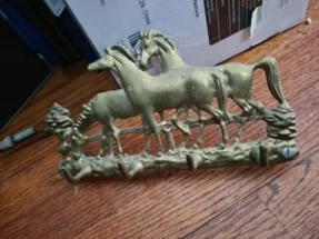 Brass Horses Key Holder