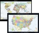 Map-World/USA Political Dual 