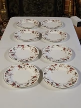 MINTON CHINA Ancestral 8 salad plates Rare Find England