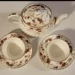 MINTON CHINA Ancestral Tea pot Set 2 cups saucers Rare Find England