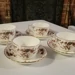 MINTON CHINA Ancestral  Set of 4 tea/coffee cups and saucers 