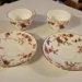 MINTON CHINA Ancestral  Set of 2 tea/coffee cups and saucers (4 pieces) Rare Find England