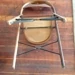 Vintage/Antique Solid Wood Folding Bentwood Style Chair w/ Padded Seat