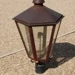 Antique Solid Copper Natural Gas Light Fixture;  Steel Lamp Posts with Fittings Available